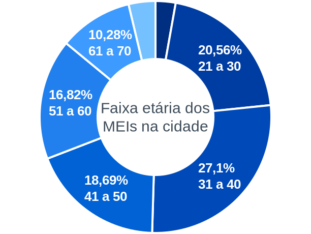 Faixa etária de MEIs na cidade de Toropi